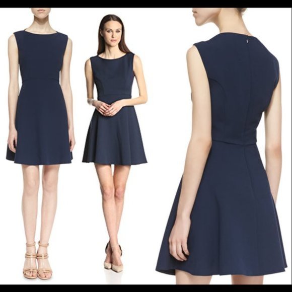 French Connection Feather Ruth Fit-And-Flare Dress - Picture 1 of 8